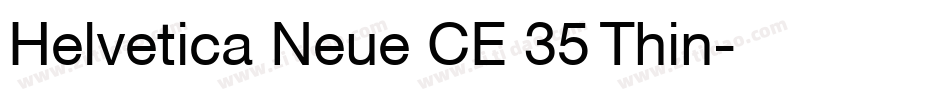 Helvetica Neue CE 35 Thin字体转换